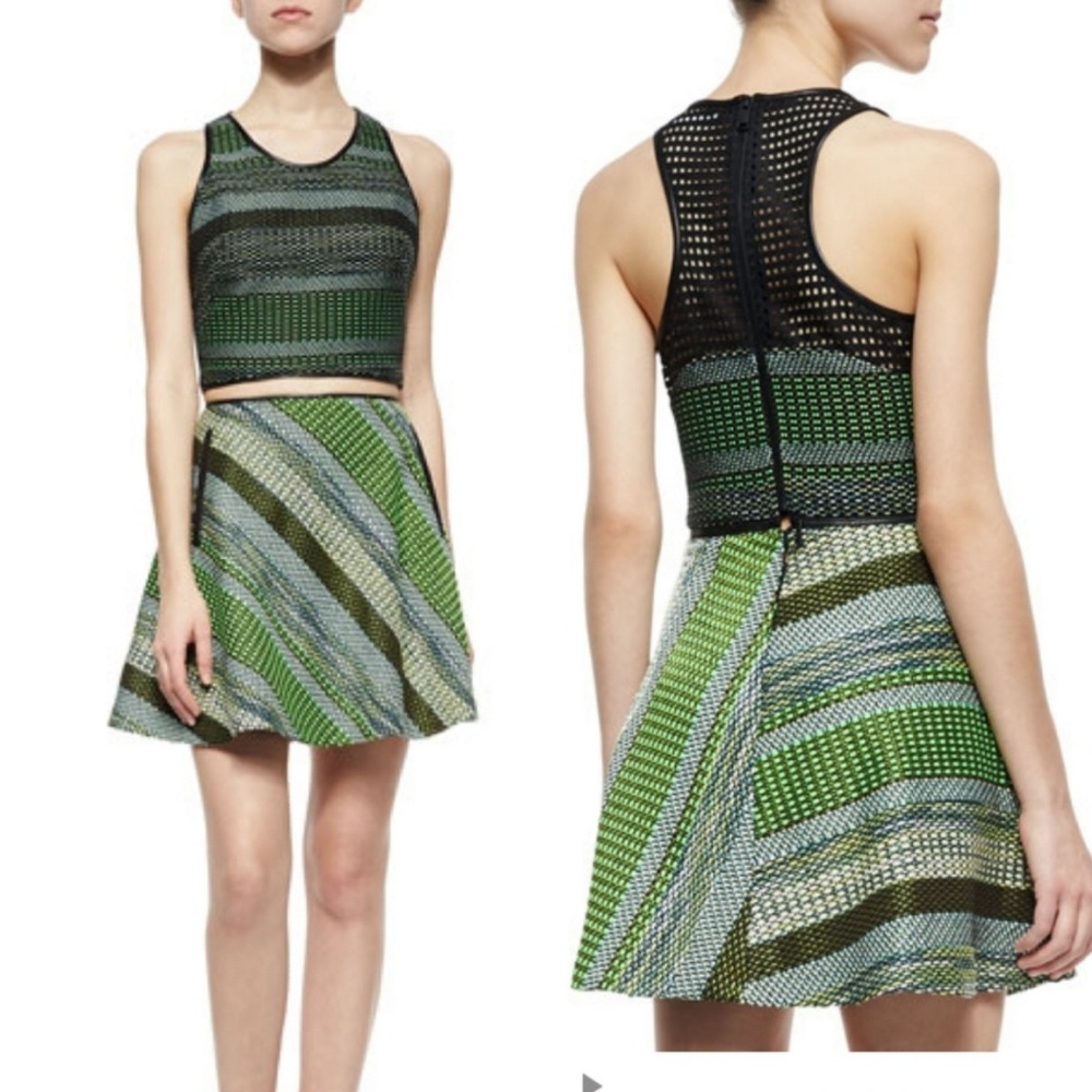 Andrew Marc Tweed Racer Back Dress Sz 6 - Picture 2 of 6